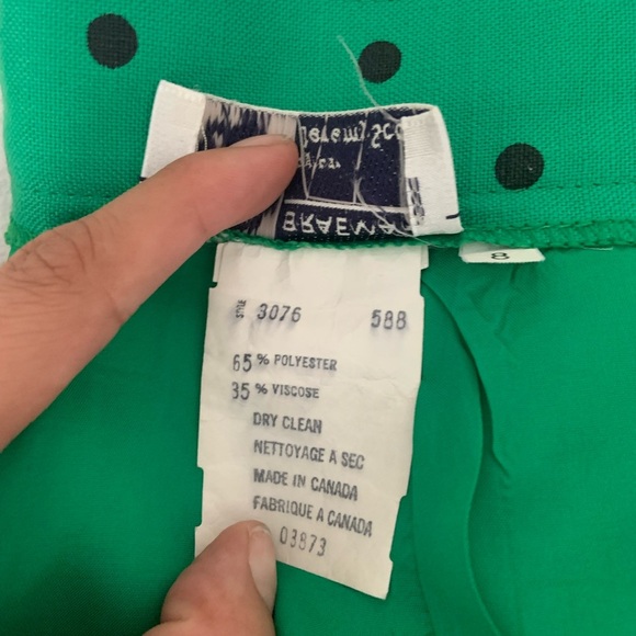 Jeremy Scott Green and Black Polka Dot Pencil Skirt - Picture 8 of 8